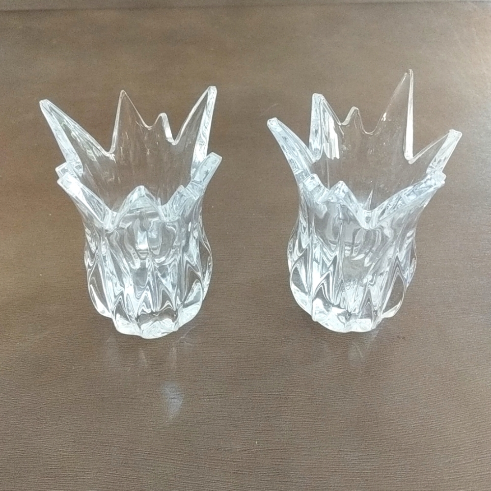 NWOT Mikasa Crystal Candleholders.  Never been used.